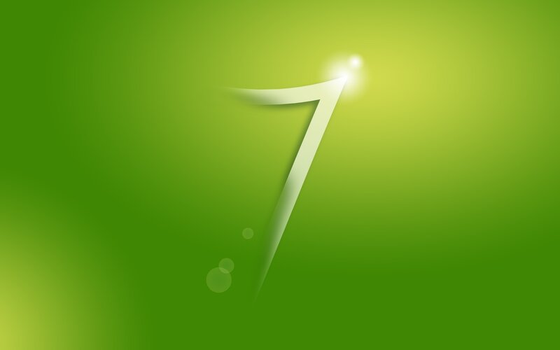 Number Seven Symbol — Green