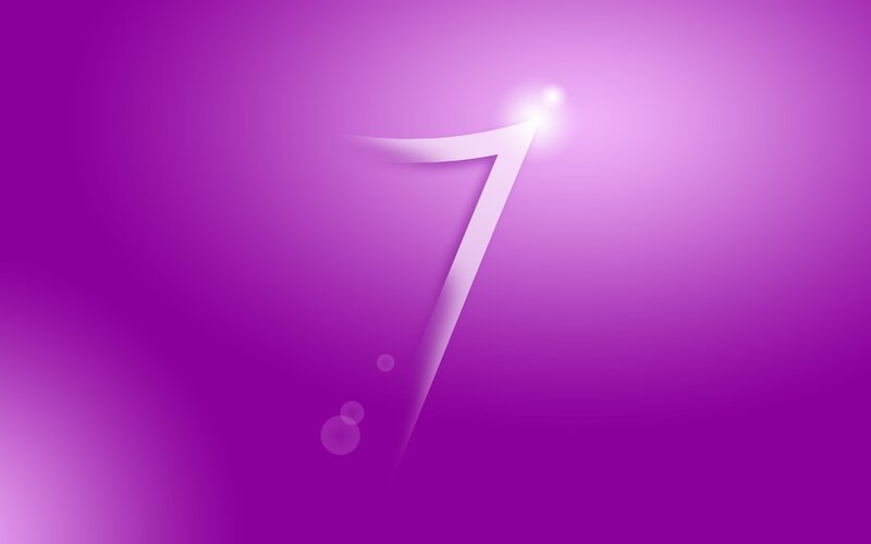Number Seven Symbol — Purple