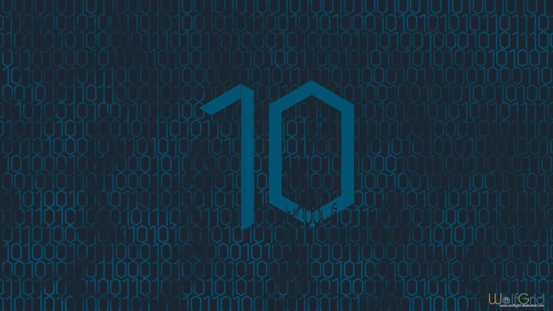 Number Ten on Patterned Background
