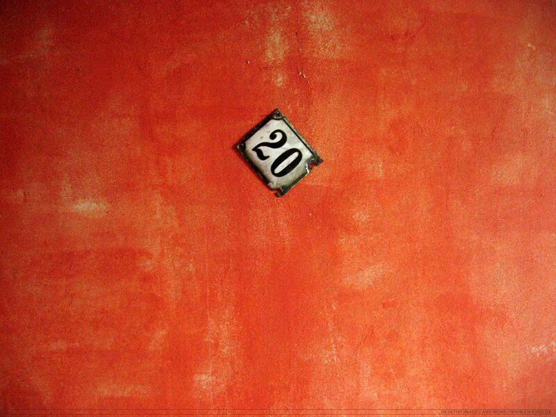 number twenty on red wall