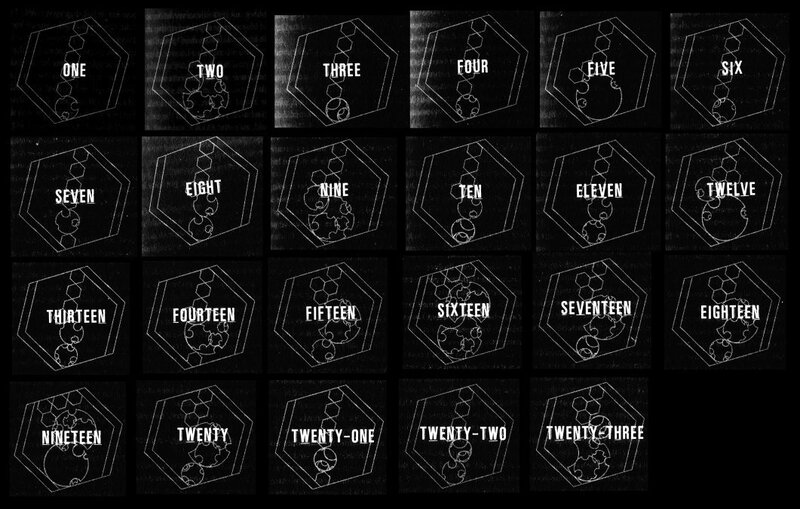 Numbered Hexagonal Tiles — Black