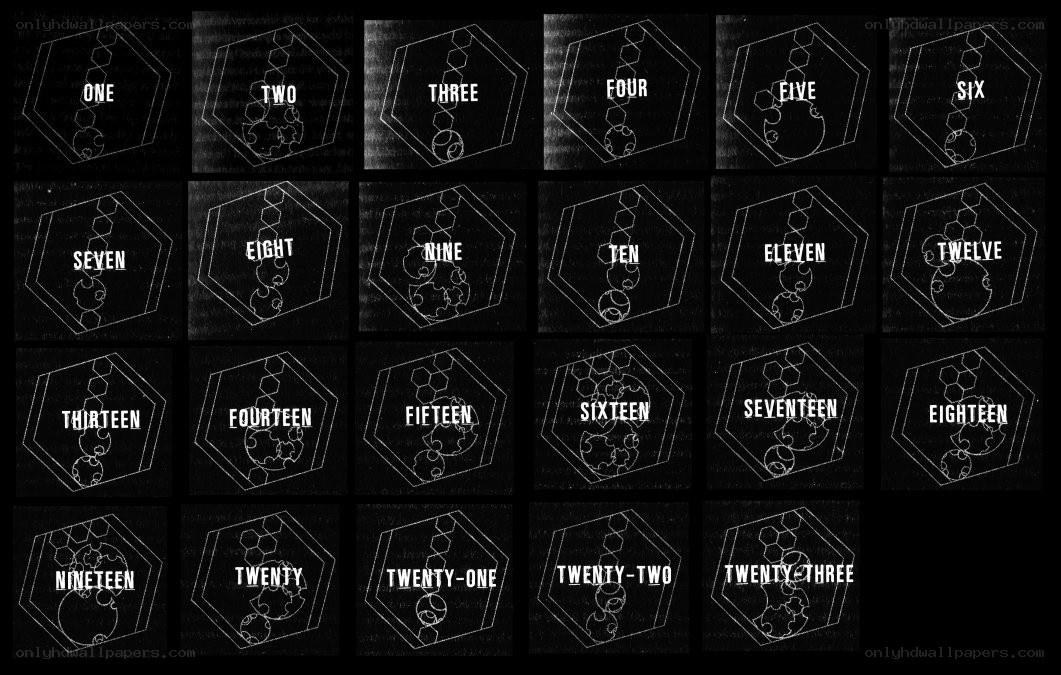 Numbered hexagonal tiles