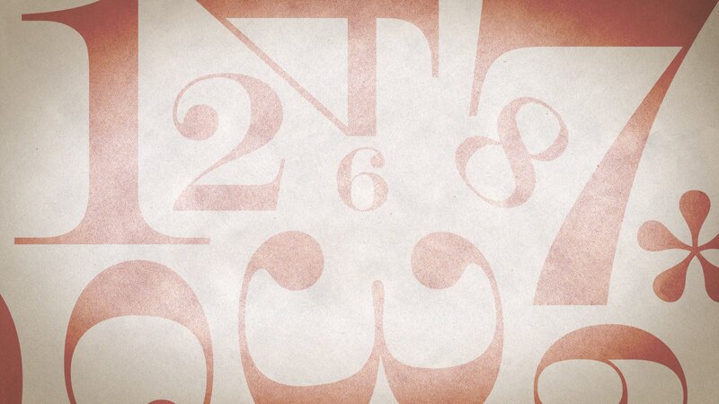 Numbers on Textured Paper — Beige