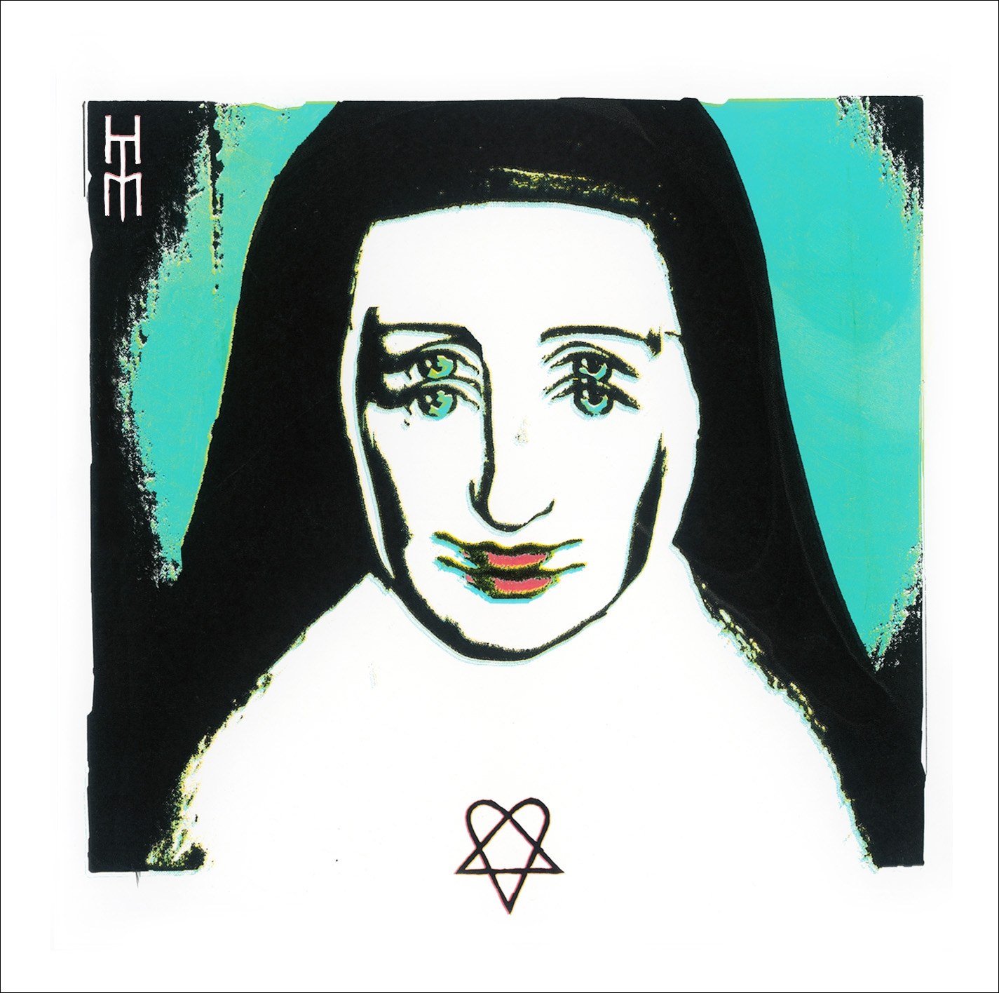 Nun portrait with inverted pentagram