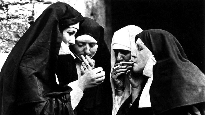 Nuns Smoking Cigarettes — Black