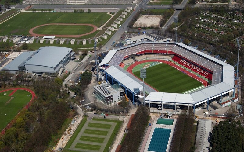Nuremberg stadium aerial view