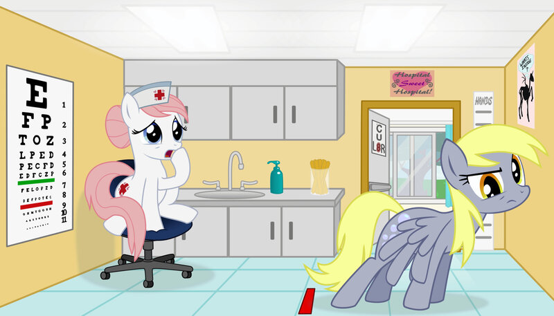 Nurse and patient in clinic