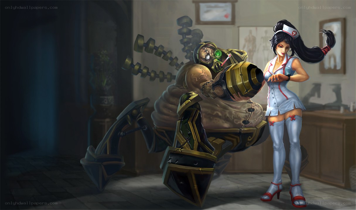 Nurse and robotic creature