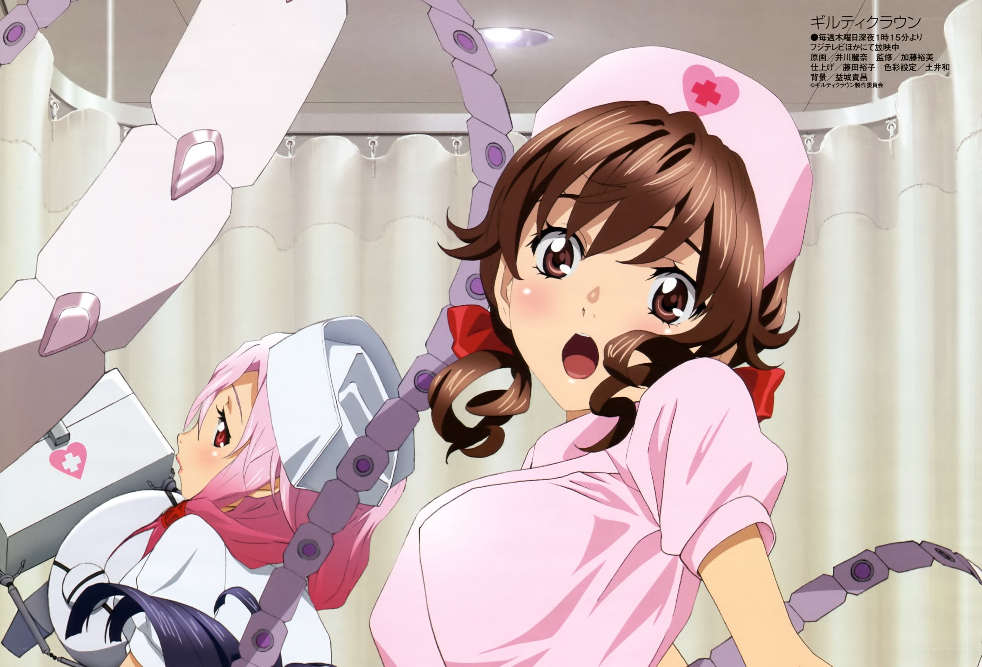 Nurse anime characters in hospital