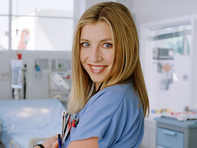 Nurse in hospital scrubs