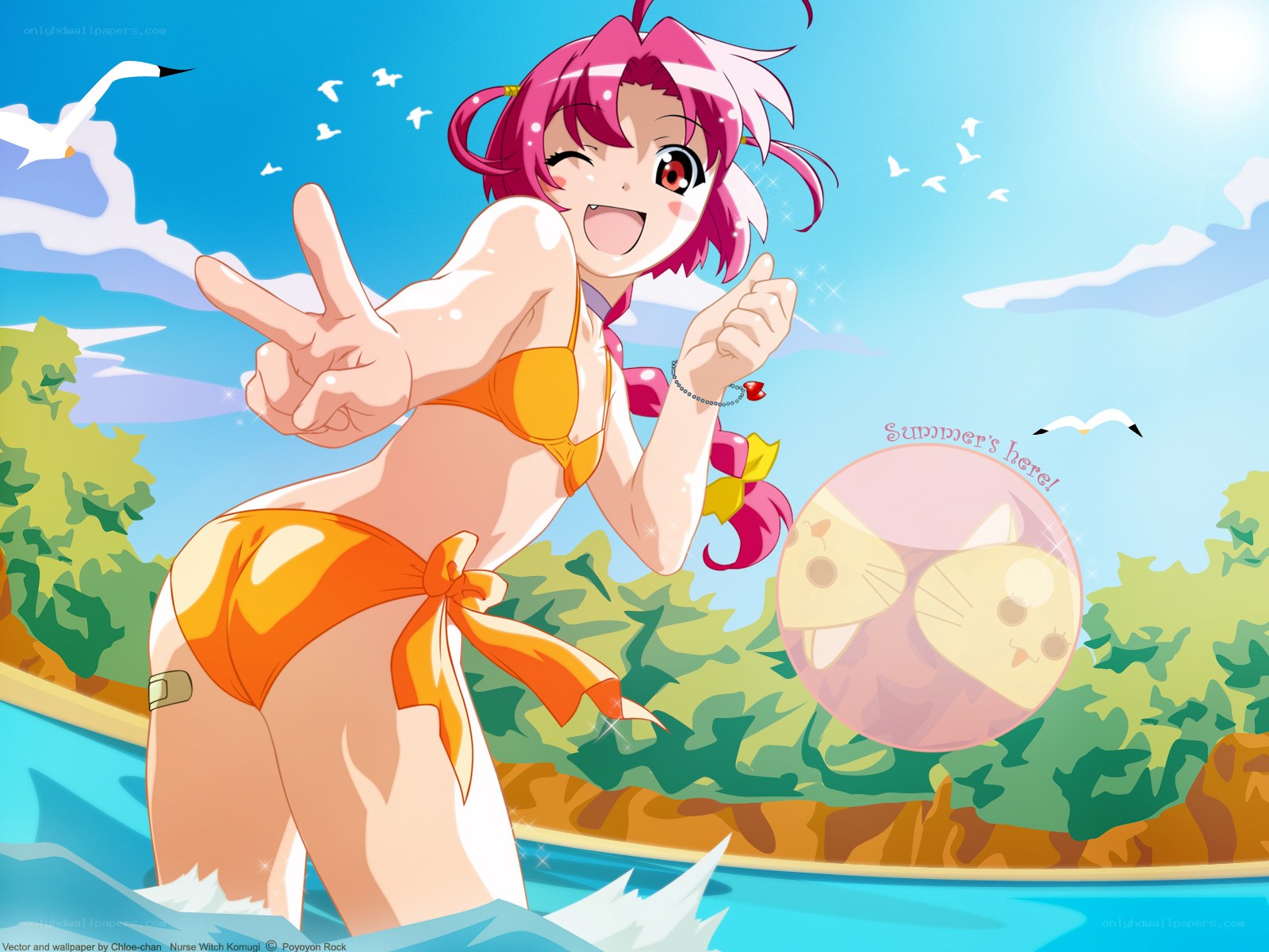 Nurse Witch Komugi at the beach