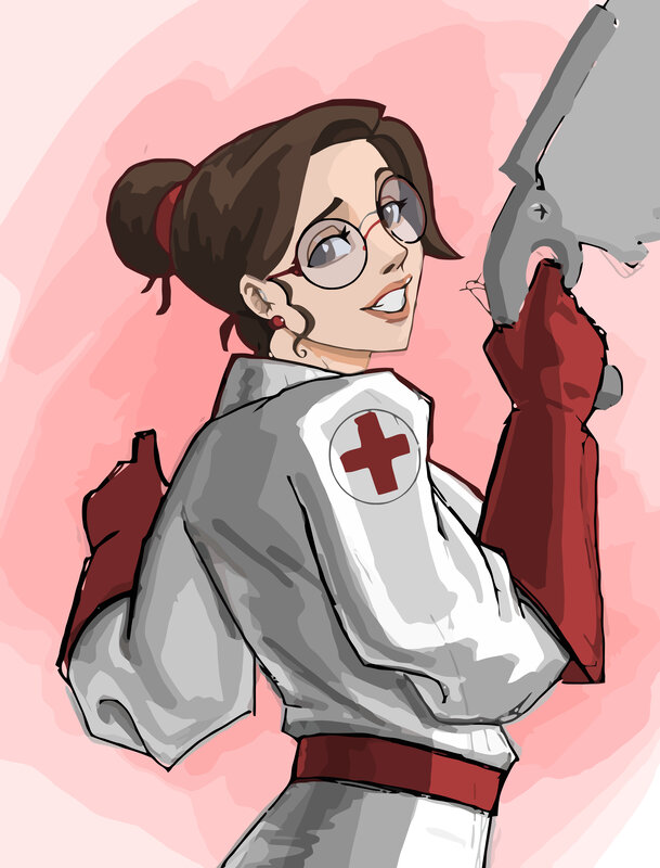 Nurse with a gun