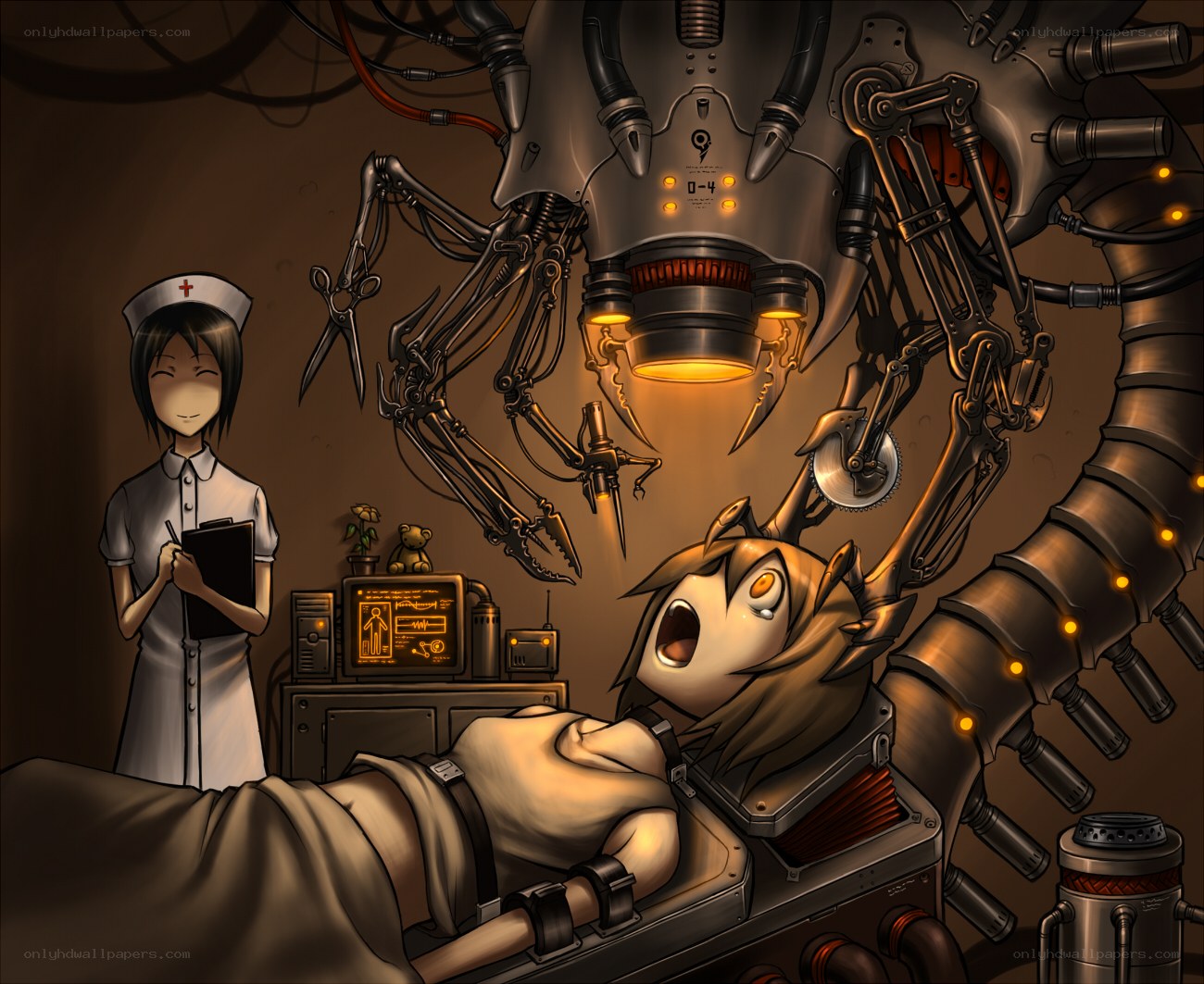 Nurse with robotic surgery