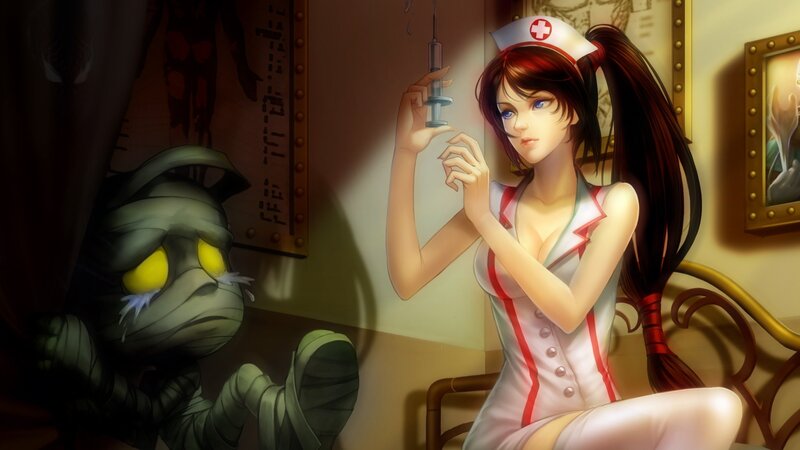 Nurse with Syringe — White