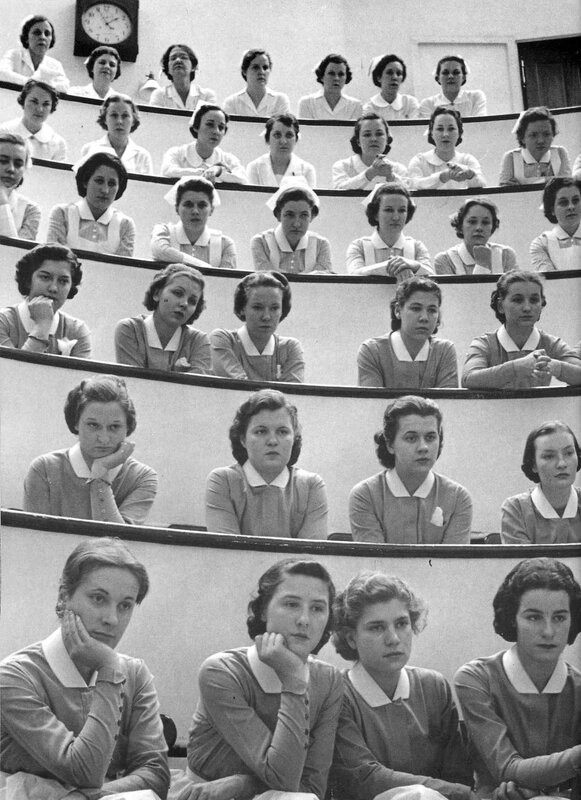 Nursing students in lecture hall