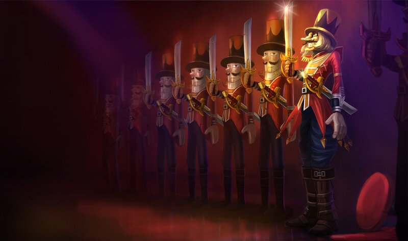 Nutcracker soldiers in formation