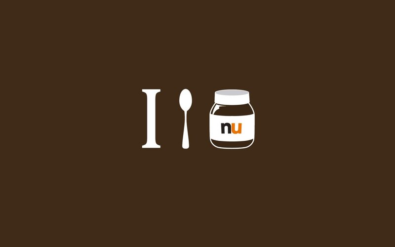 Nutella Jar with Spoon — Brown, Playful