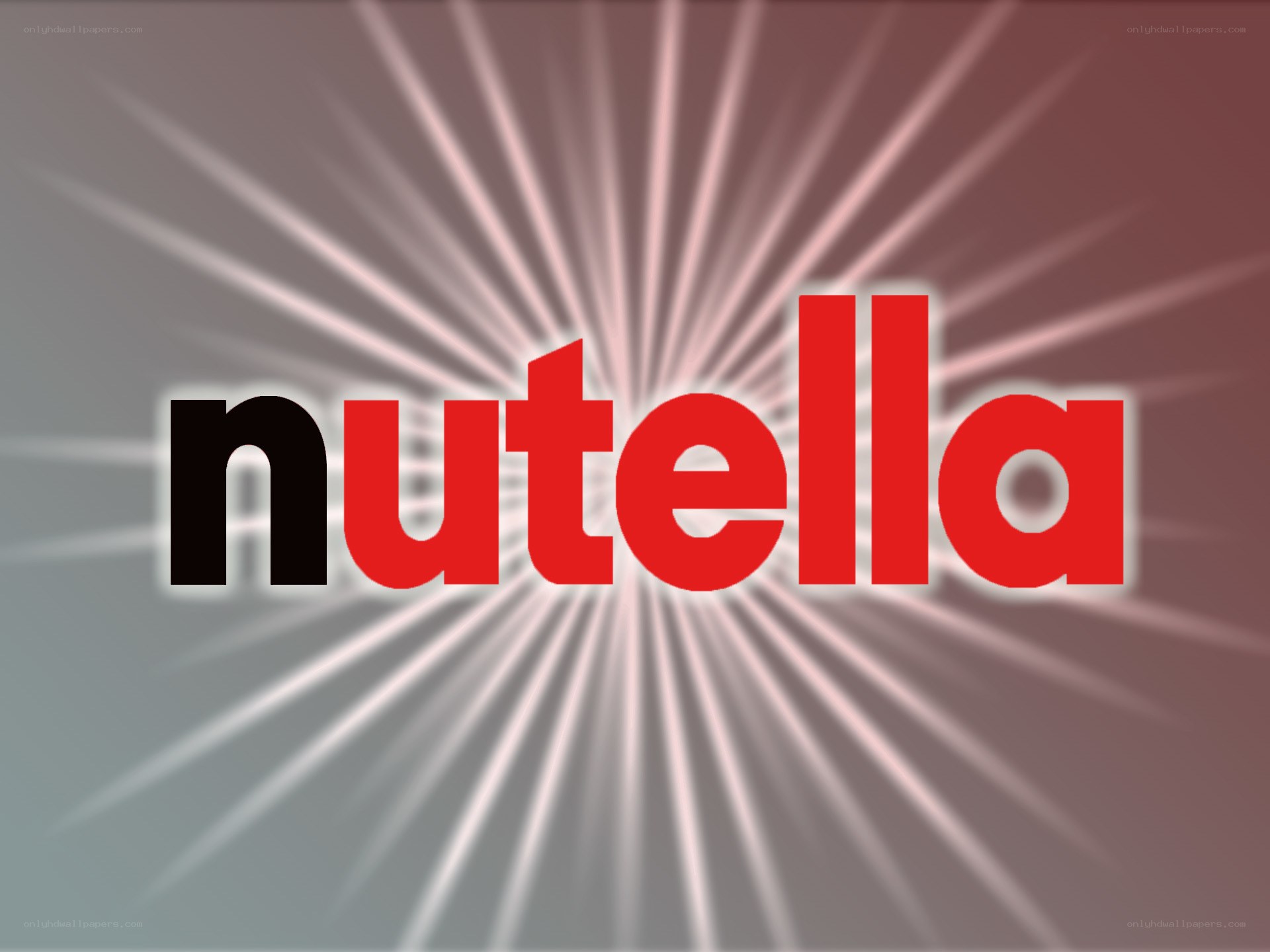 Nutella logo with radiant background