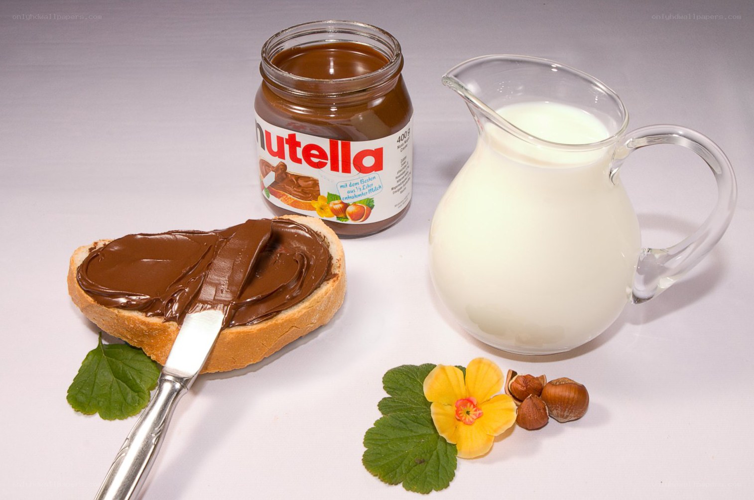 Nutella on toast with milk