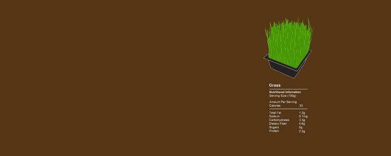 Nutritional info for grass