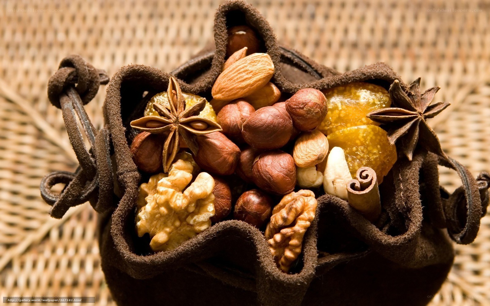 nuts and spices in a pouch