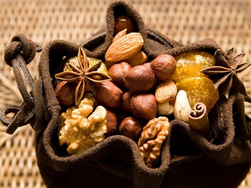 Nuts and Spices in Pouch