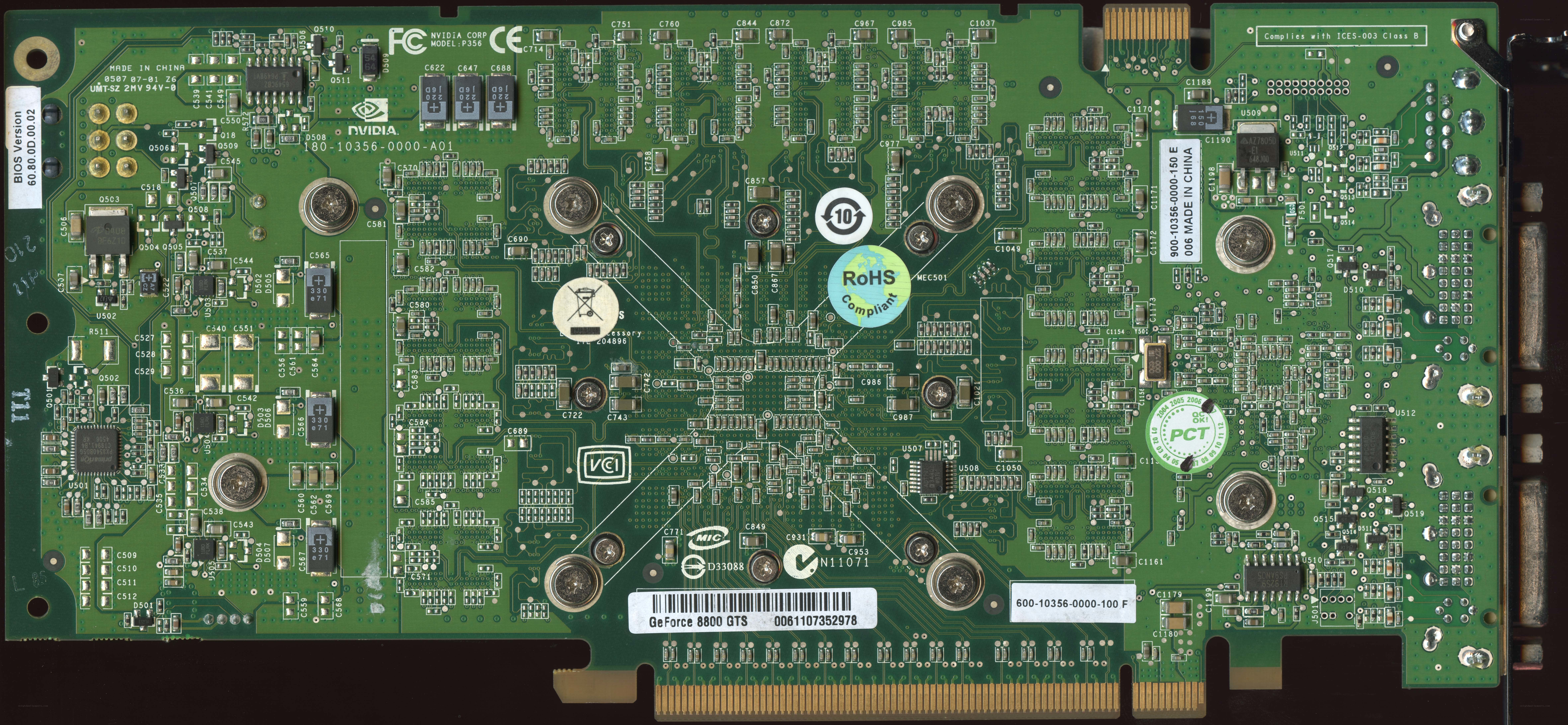 NVIDIA GeForce 8800 GTS circuit board