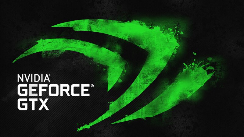 NVIDIA GeForce GTX Logo — Black, Dramatic, Digital Art