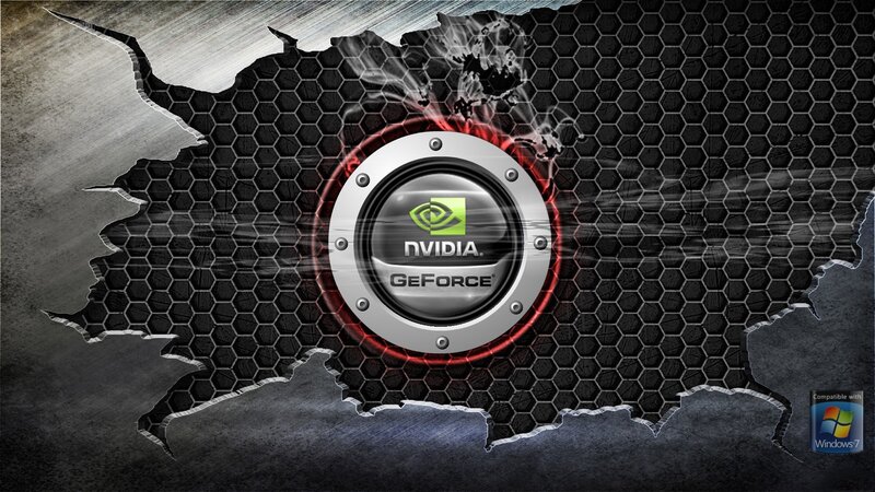NVIDIA GeForce Logo — Black, Dramatic