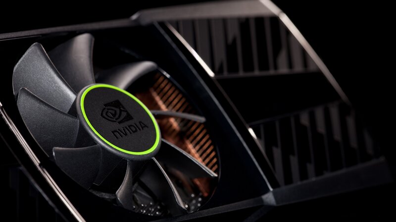 NVIDIA Graphics Card — Black, Dramatic, Photograph, Fan, Heat Sink