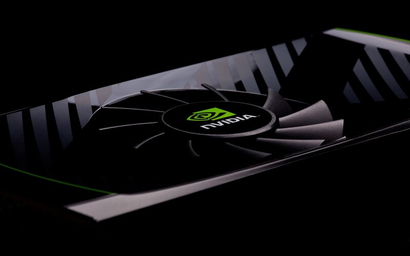 NVIDIA Graphics Card — Black, Dramatic, Photograph