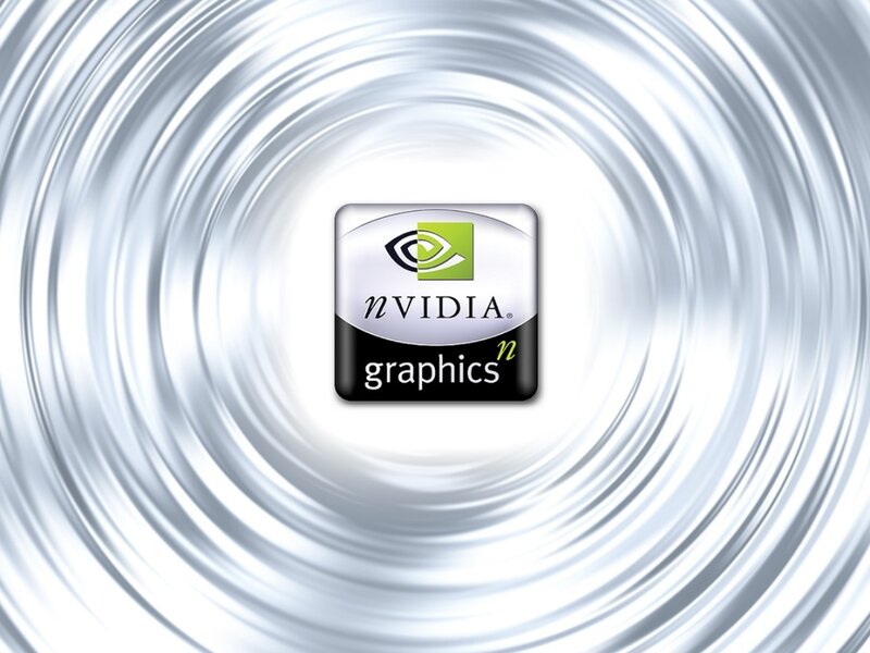 NVIDIA graphics logo on swirl