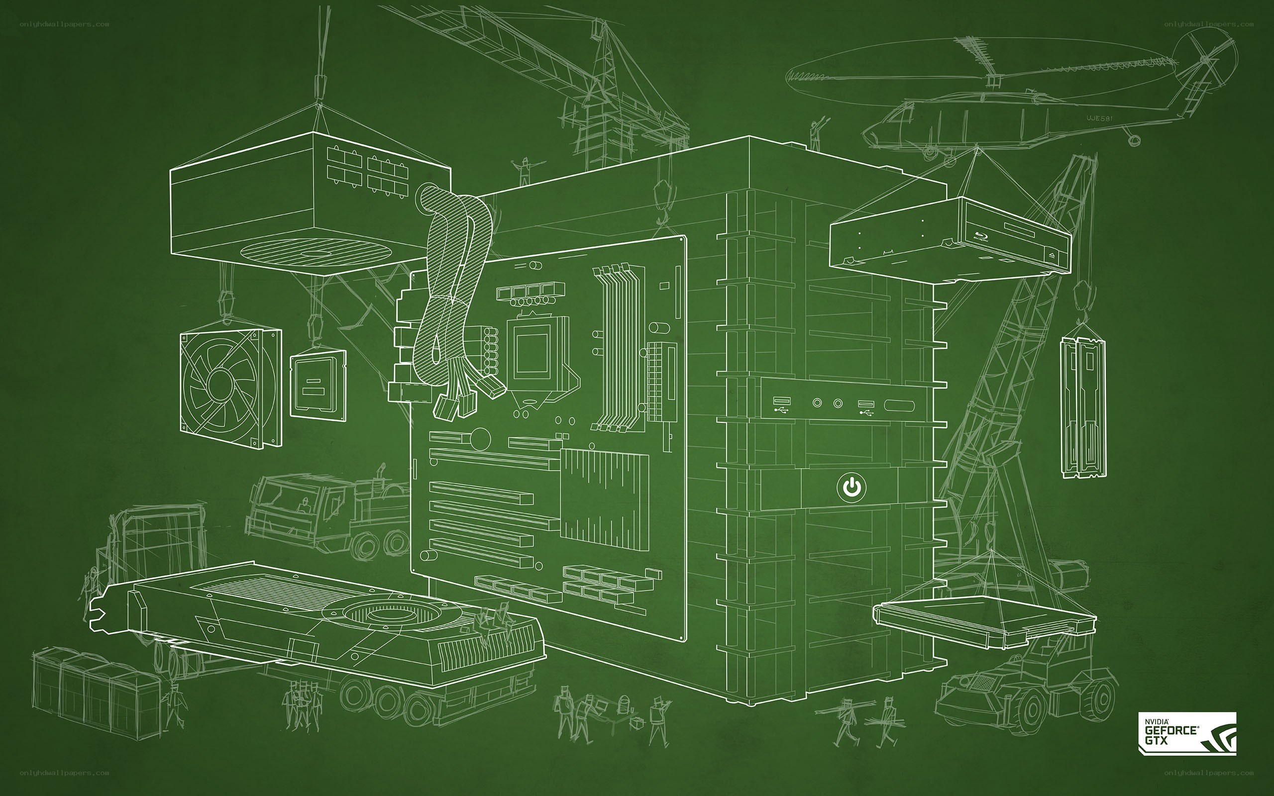 NVIDIA GTX blueprint artwork
