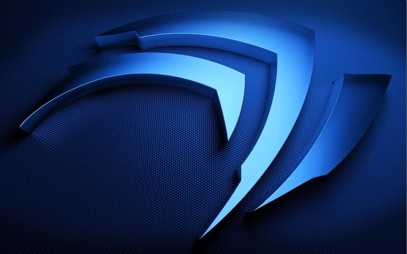 NVIDIA Logo — Blue, Technological, 3d Render, Metallic