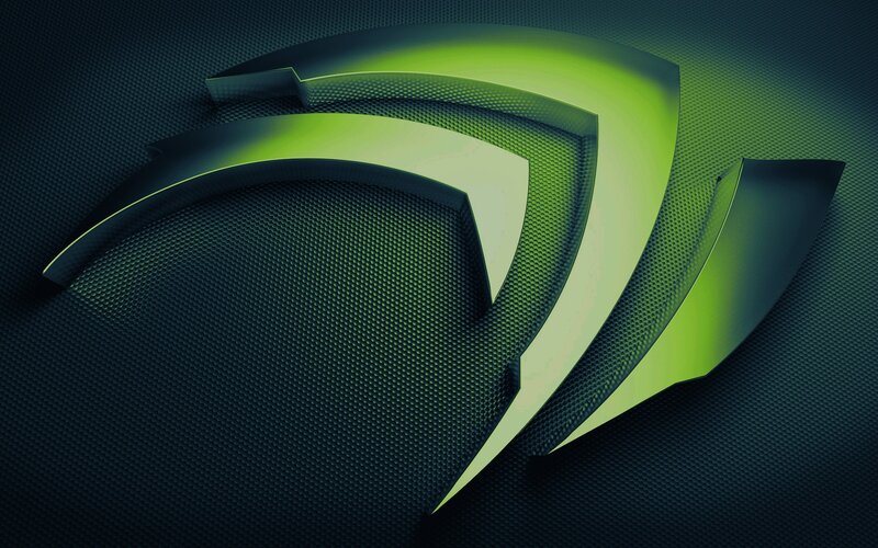 NVIDIA Logo — Green, Dark, 3d Render