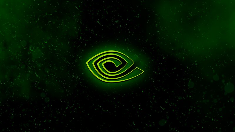 NVIDIA Logo — Green, Dark, Mysterious