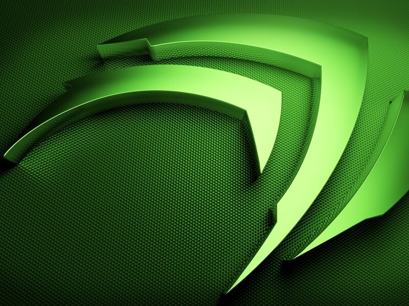NVIDIA Logo — Green, Technological, 3d Render, Metallic, 3d