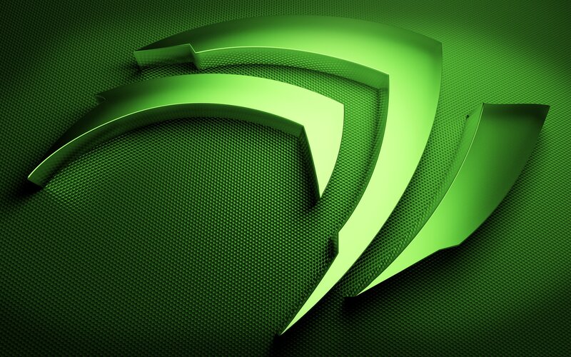 NVIDIA Logo — Green, Technological, 3d Render, Shield