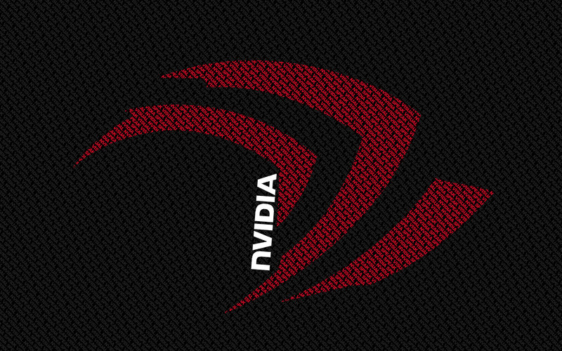 NVIDIA logo on black background