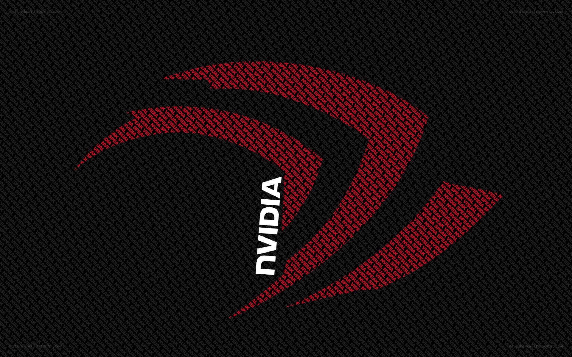 NVIDIA logo on black background