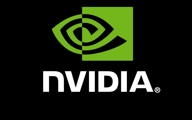 NVIDIA logo on black background