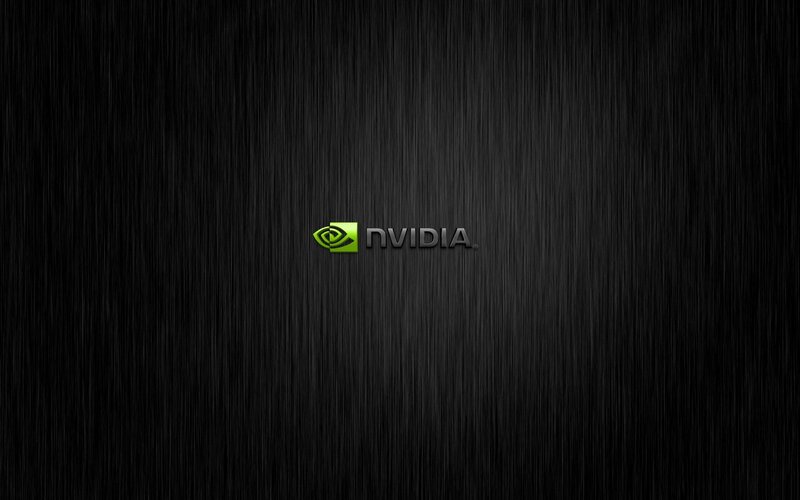 NVIDIA Logo on Black — Minimalist, Digital Art