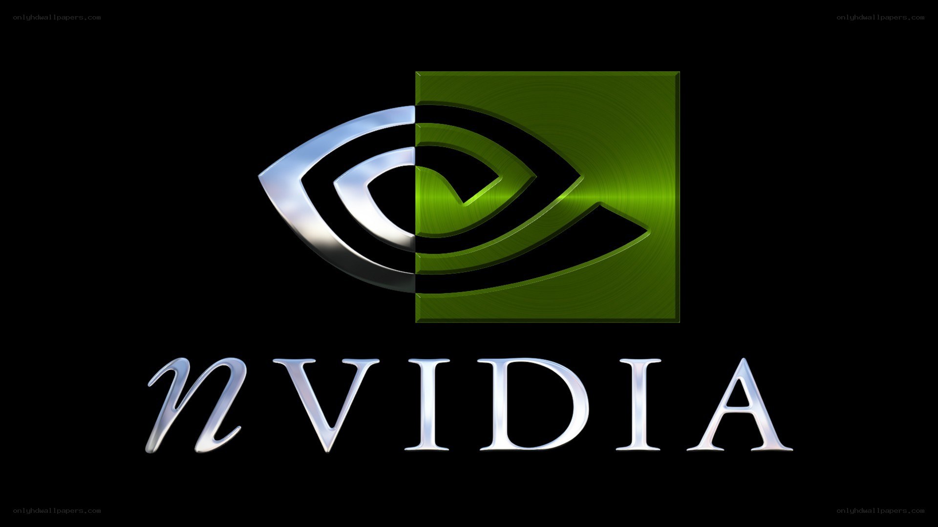 NVIDIA logo on black