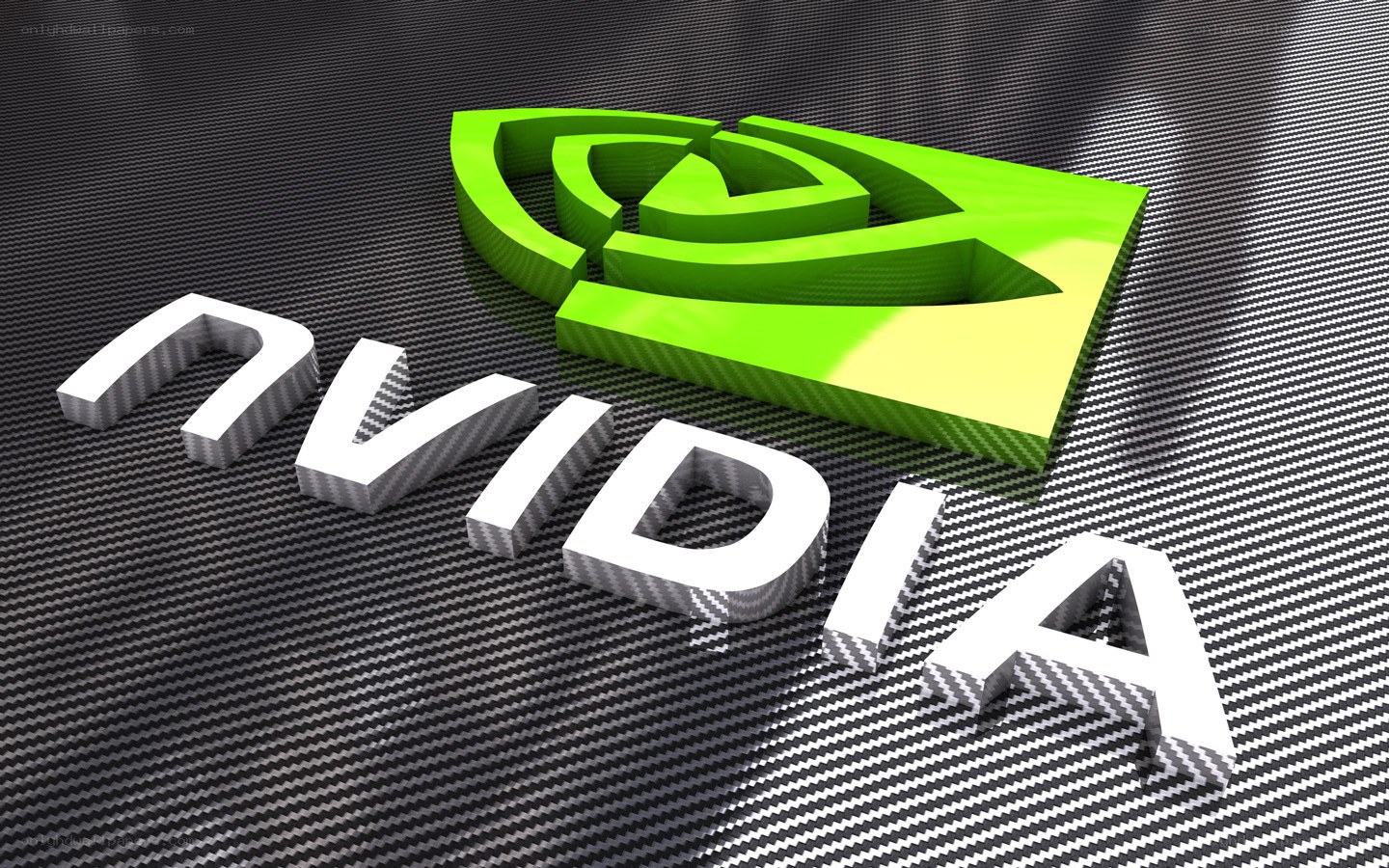 NVIDIA logo on carbon fiber