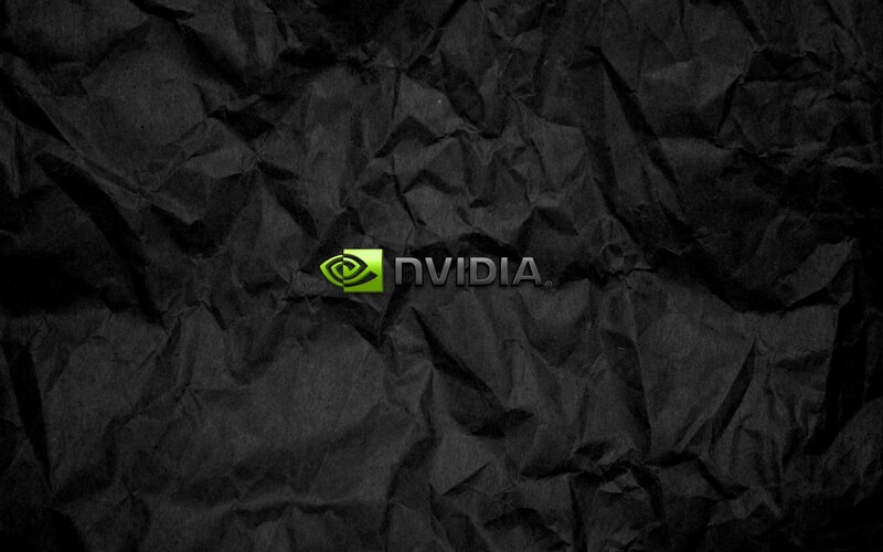 NVIDIA Logo on Crumpled Paper — Black