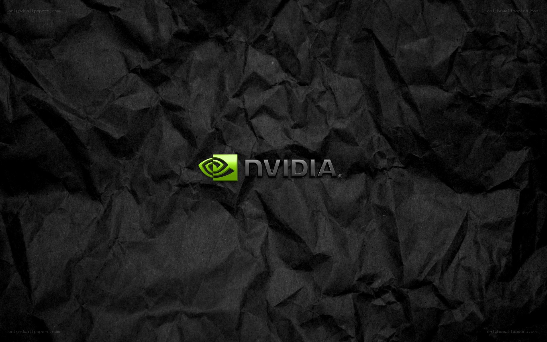 NVIDIA logo on crumpled paper