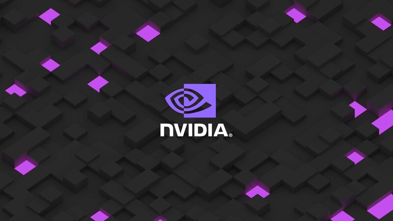 NVIDIA Logo on Cubes — Black, Modern