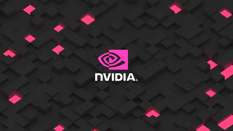 NVIDIA Logo on Cubes — Black