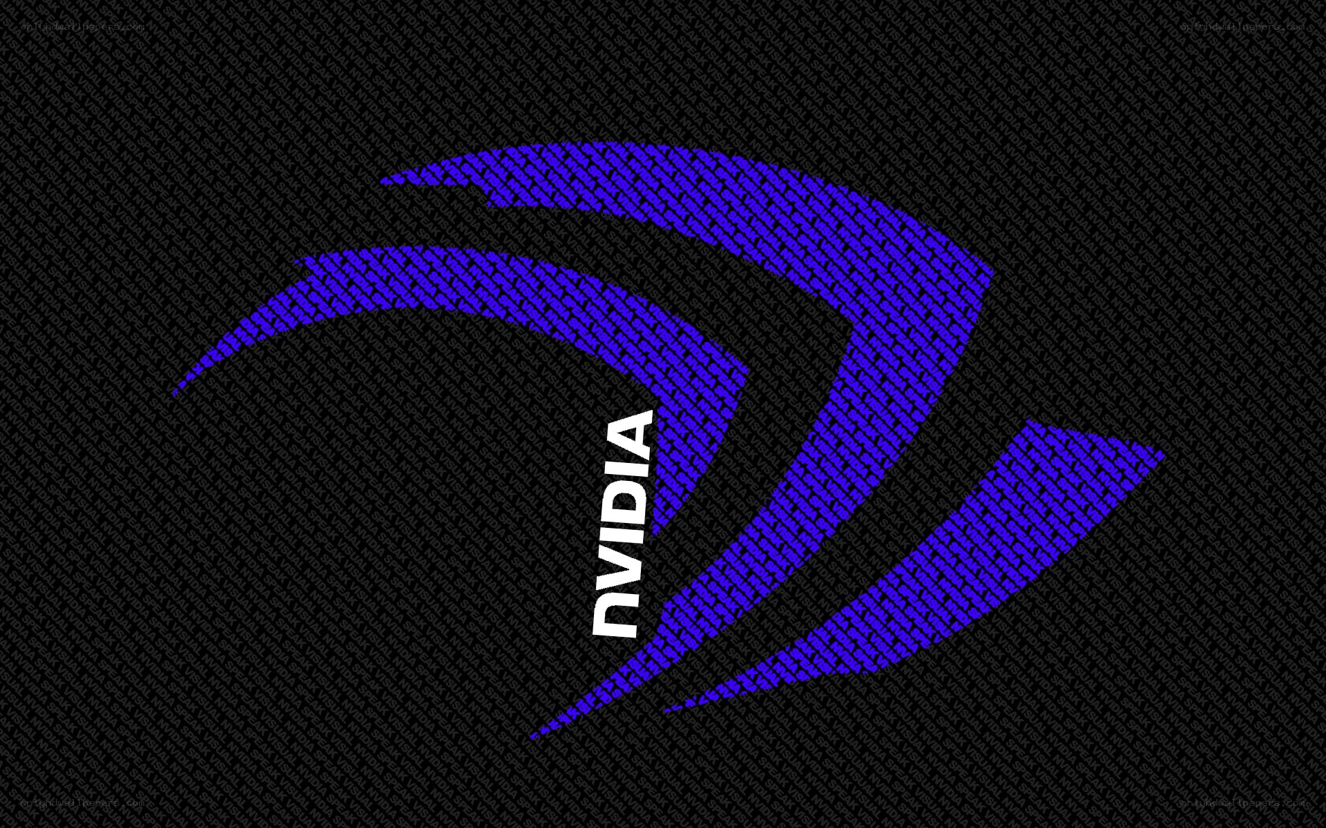 NVIDIA logo on dark background