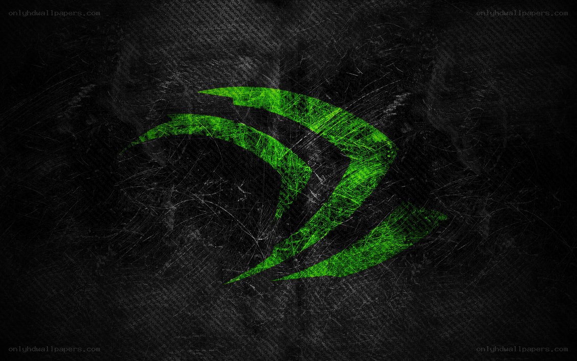 NVIDIA logo on dark background
